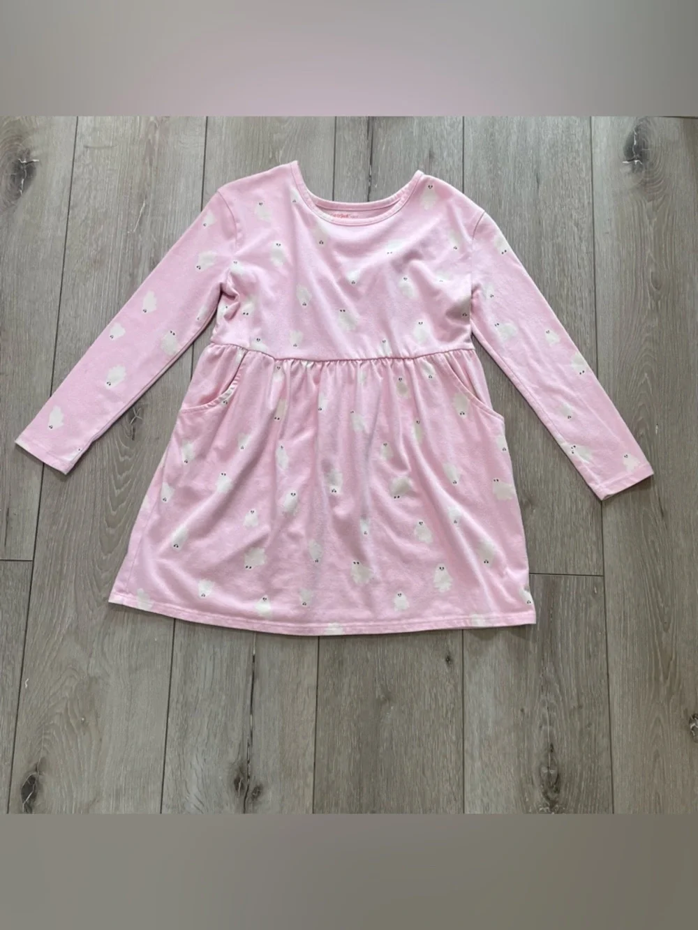 Cat & Jack‎ Pink Ghost Dress | Spooky Cute Halloween Ghoul Core S (6/7)